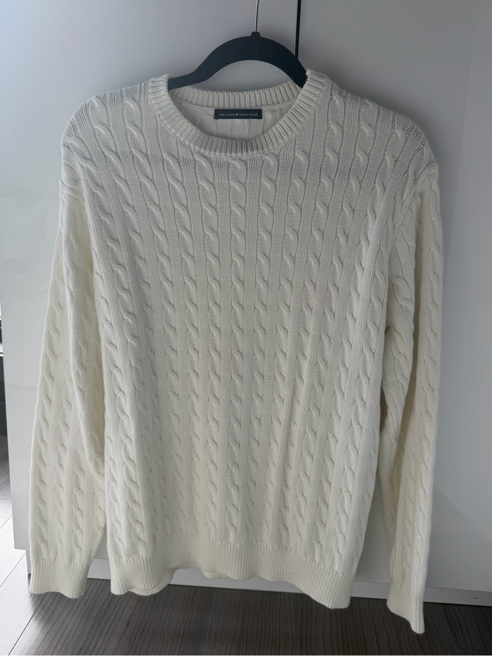 Brandy Melville White Cable Knit